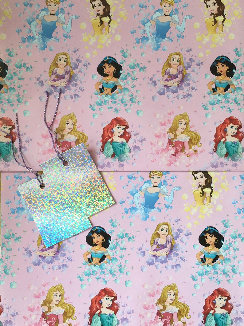 Disney Princess Inspired Pink Gift Wrap Wrapping Paper 2 | Etsy