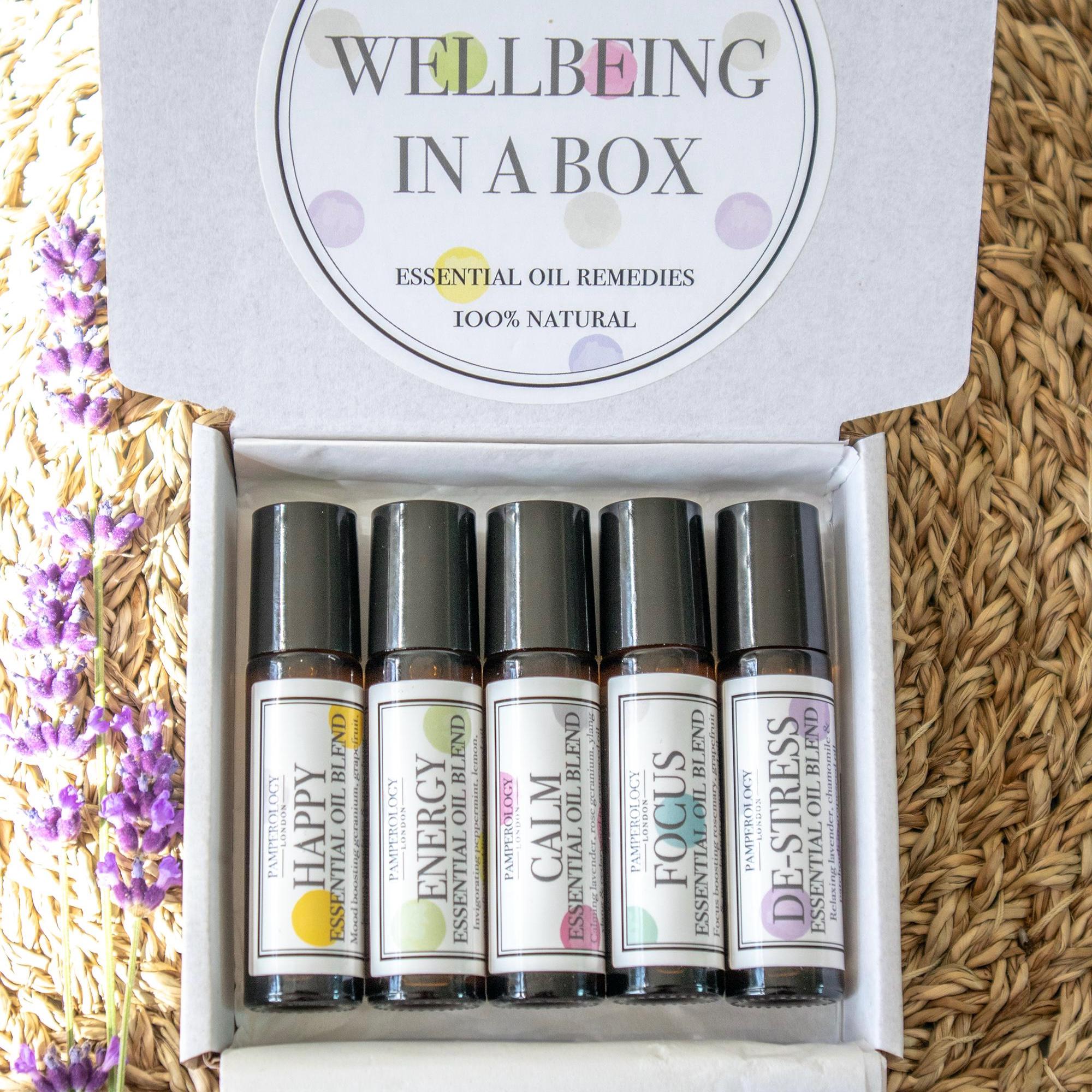 Aromatherapy Essential Oil Roller Gift Box: Natural Vegan