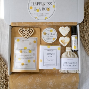Happiness Pamper Box | Cheer Up Gift | Lemon and Citrus | Letterbox Gift | Birthday Gift | Thank You Gift | Get Well Gift