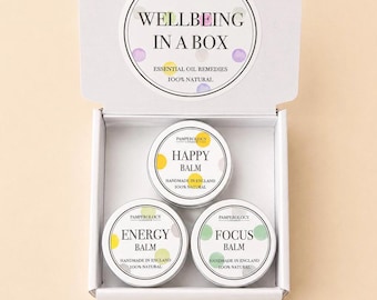 Uplifting Aromatherapy Balm Gift Set: Essential Oil Wellbeing - Self Care
