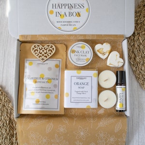 Happiness Aromatherapy Pamper Box | Essential Oils | Letterbox Gift | Cheer Up Gift | Self Care Gift | Birthday Gift | Personalised Gift