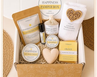 Luxury Aromatherapy Pamper Gift Box: Essential Oils, Vegan Self Care
