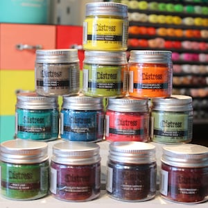 Lasures de gaufrage Distress - Choisissez parmi 35 couleurs !