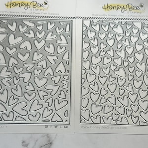 Plaques de couverture A2 pour timbres Abeilles flottantes et coeurs fantaisistes