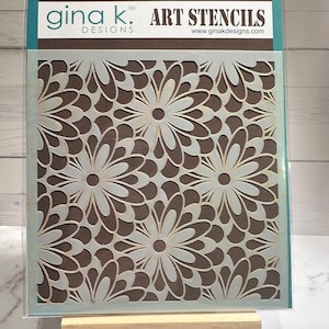 Pochoir de fleurs de jardin Gina K