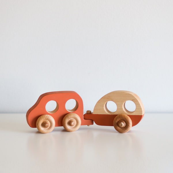 Car & Trailer Set | Wooden Car Toys | Handmade Wooden Toys
