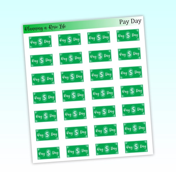 Pay Day Icon Stickers, Functional Stickers