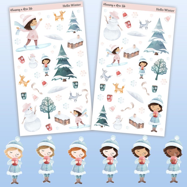 Hello Winter Decorative Stickers