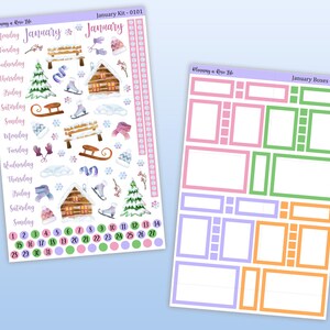 January Winter Cabin Kit, Ski Cabin Kit, 0101