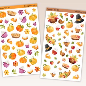 Thanksgiving and Pumpkin Spice Decorative Stickers