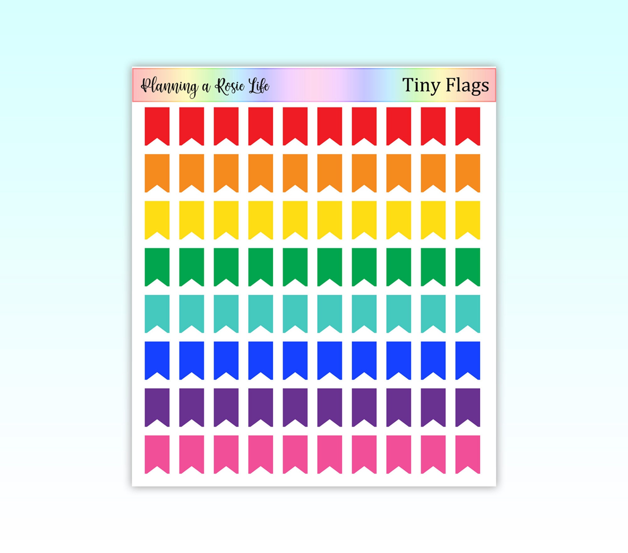 Tiny Flag Stickers, Colorful Flag Stickers, Functional Stickers - Etsy