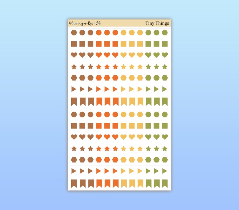 Tiny Things Stickers, Bullet Point Stickers, Functional Stickers - Etsy