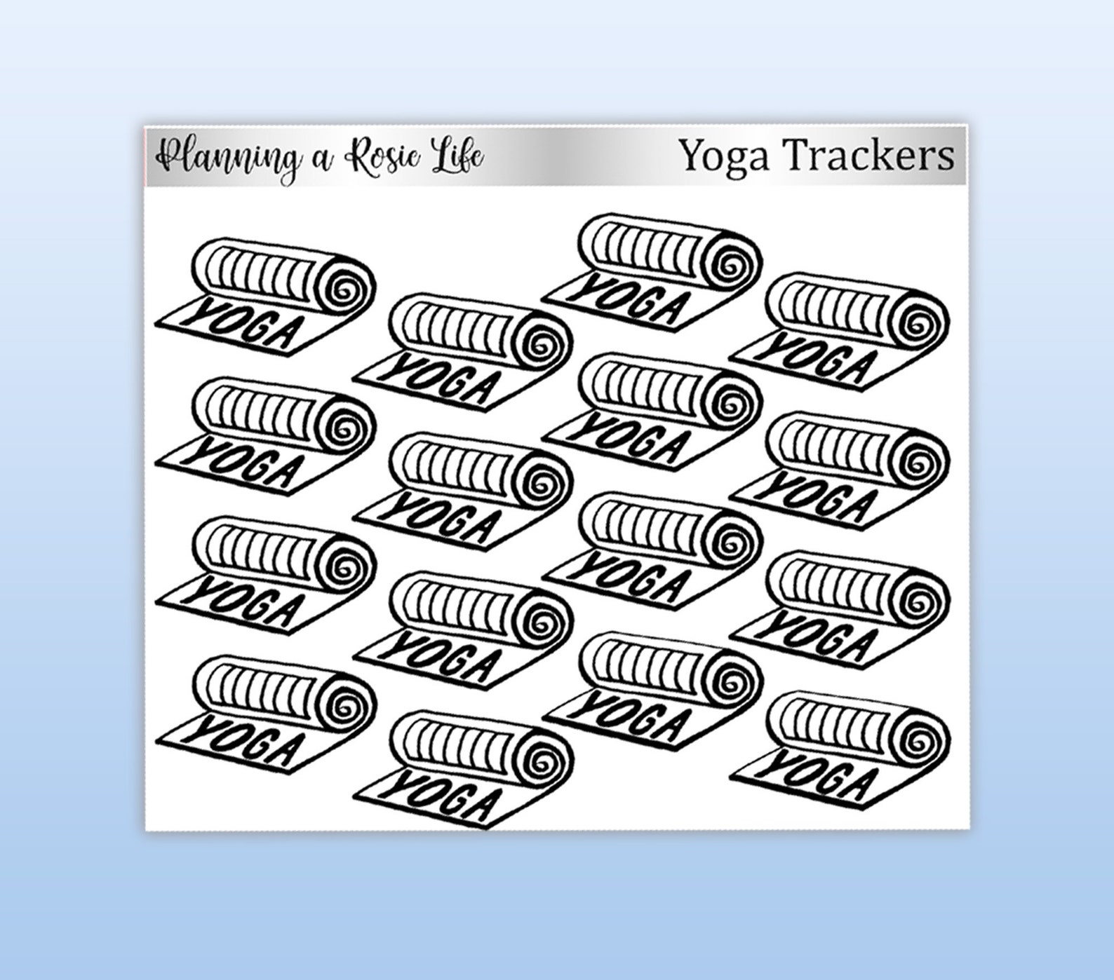 Weekly Yoga Tracker Habit Tracker Functional Planner Etsy