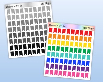 Tiny Flag Stickers, Colorful Flag Stickers, Functional Stickers