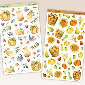 Autumn/Fall Harvest Decorative Stickers, Fall Harvest
