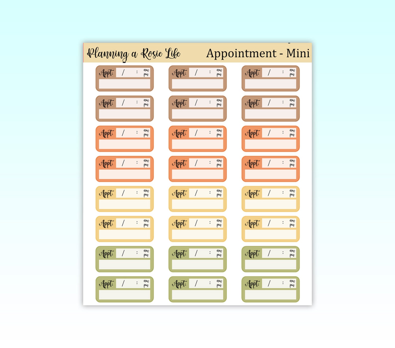 Mini Appointment Box Stickers - Etsy
