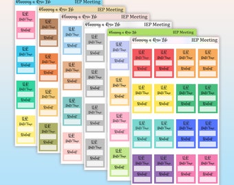 IEP Meeting, Appointment Stickers, Functional Teacher Stickers, Functional School Stickers