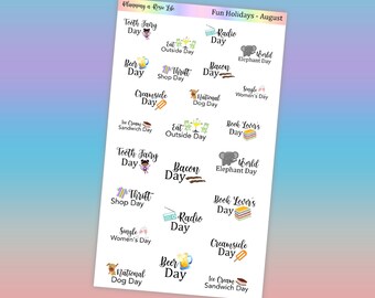 August Wacky Days - Etsy August Wacky Days - Etsy