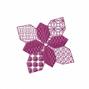 Origami Flower-Machine Embroidery Design