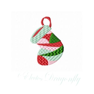 Patchwork Christmas Stocking -Machine Embroidery Design