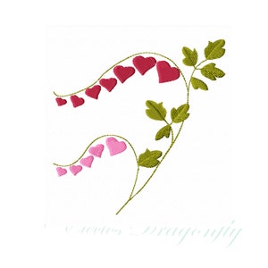 Hearts Plant -2 sizes included -Machine Embroidery Design