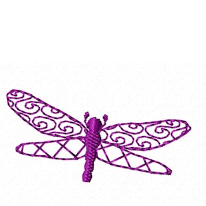 Small Garden Dragonfly -Machine Embroidery Design