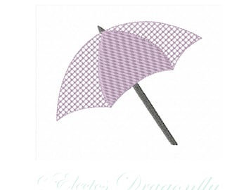 Beach Umbrella in 2 sizes -Machine Embroidery Design