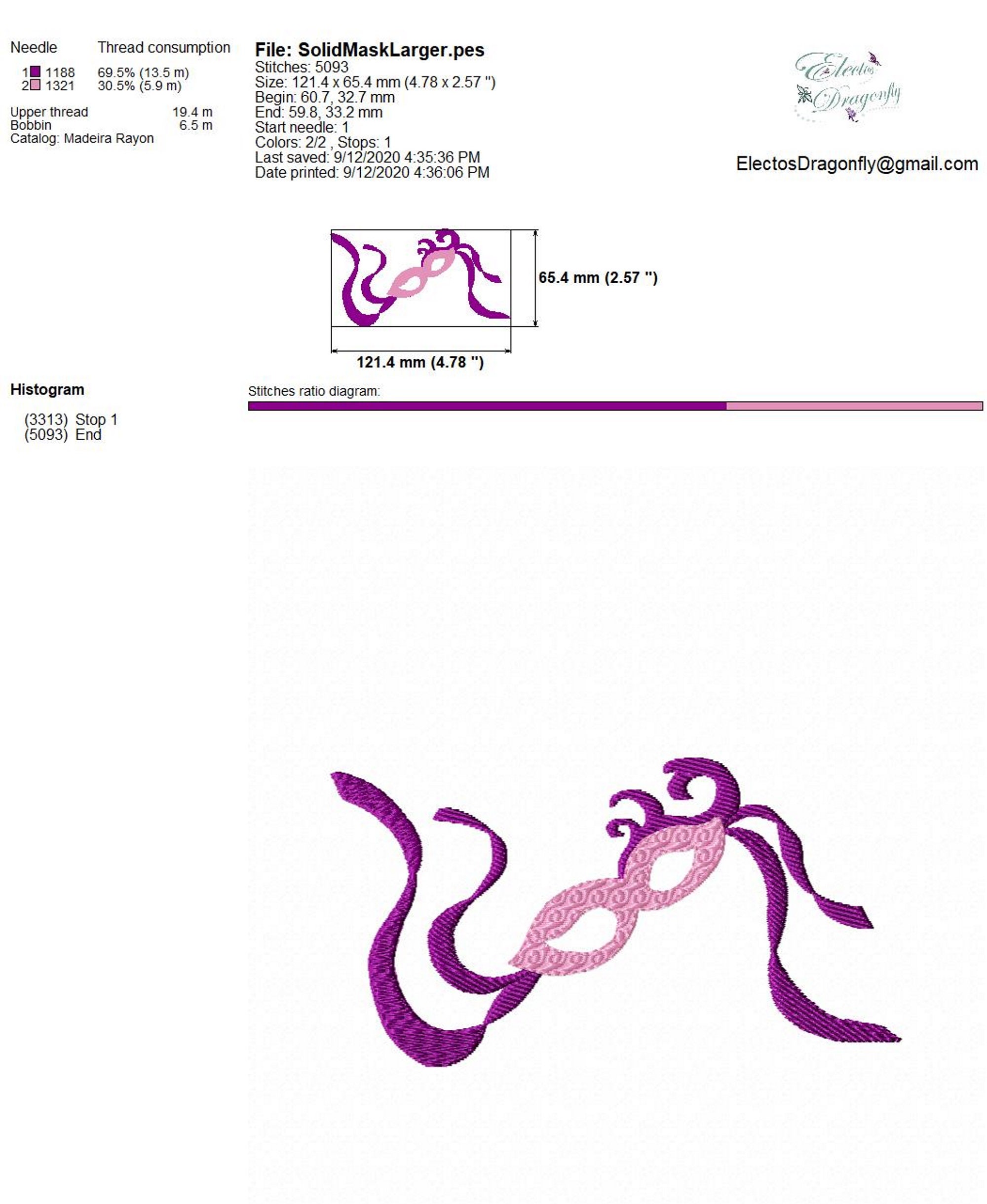 Decorative Eye Mask 2 Designs and Sizes Includedmachine Etsy Singapore