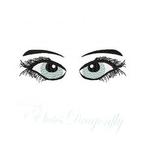 Long Lashed Eyes in 3 Designs-Machine embroidery