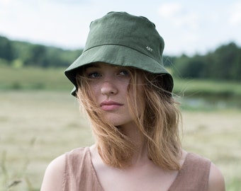 Sombrero de verano / Sombrero de pescador de lino unisex / Sombrero de verano / Sombrero de sol de lino / 26 colores