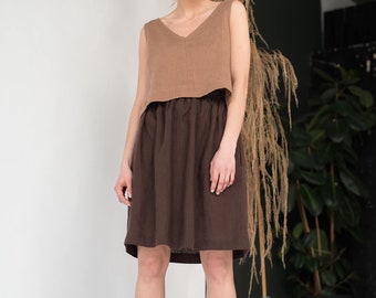 Midi linen skirt MAYA / Linen skirt / High waist soft linen skirt / Women's linen skirt with pocket / Summer skirt boho