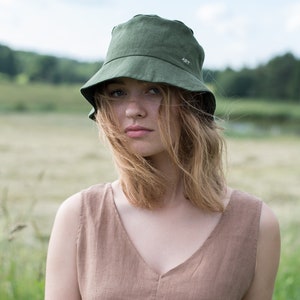 Summer hat / Unisex linen bucket hat / Summer hat / Linen sun hat / 26 colors