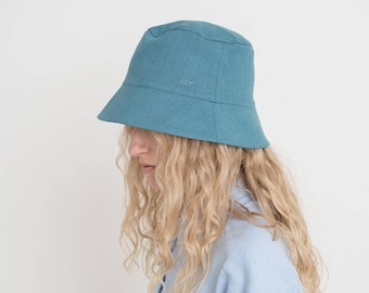 Linen bucket hat / Unisex bucket hat / Summer hat / Available in 25 colors / Linen sun hat