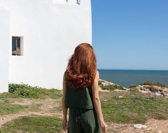 Wide linen culottes Dakota / Linen trousers  / Wide linen pants / Linen pants for women