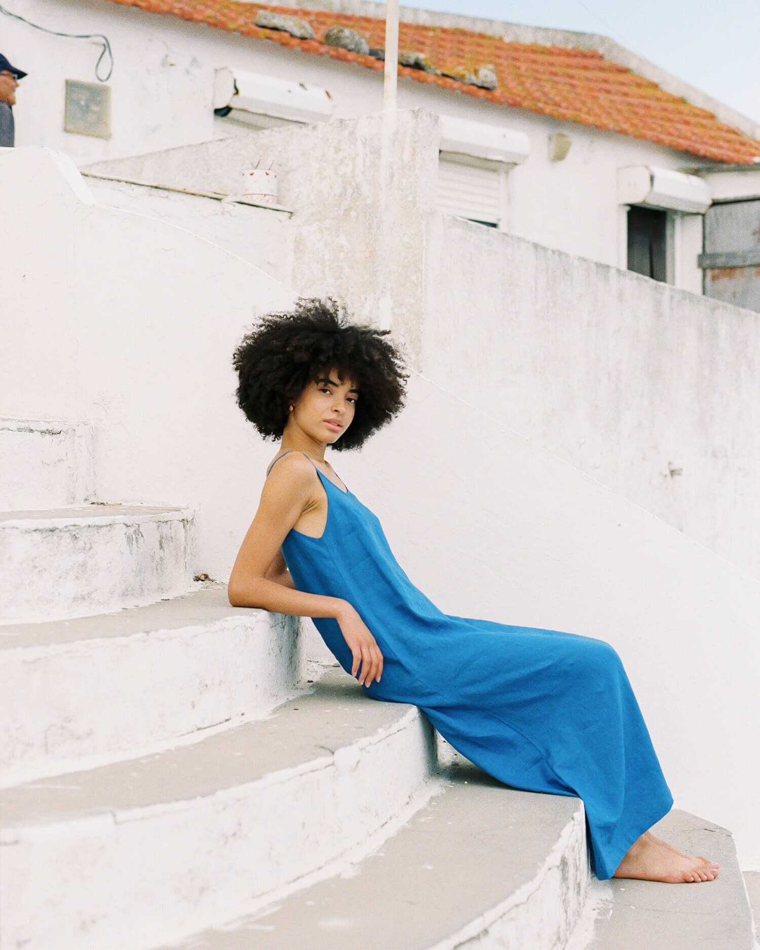 Maxi length Lightweight linen dress INDIANA / Slip dress / Sleeveless Linen dress / Long linen dress