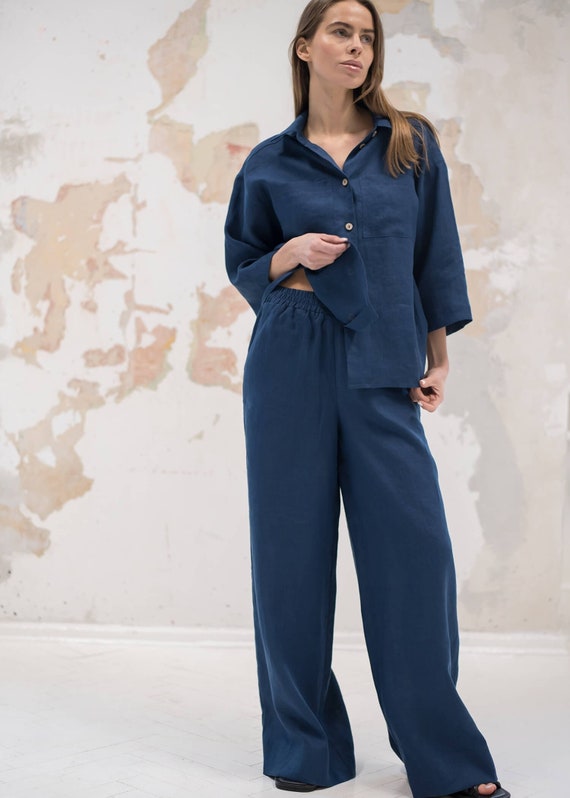 ansnam Lurie Pants(Linen/Navy) サイズ3 ansnam Lurie Pants(Linen/Navy) サイズ3 ANSNAM / Lurie Pants