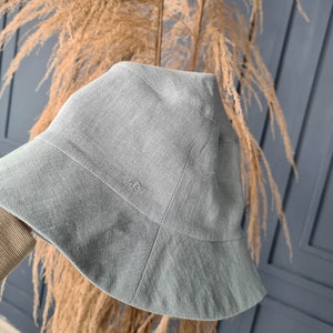 Linen bucket hat / Unisex bucket hat / Summer hat / Available in 25 colors / Linen sun hat image 3