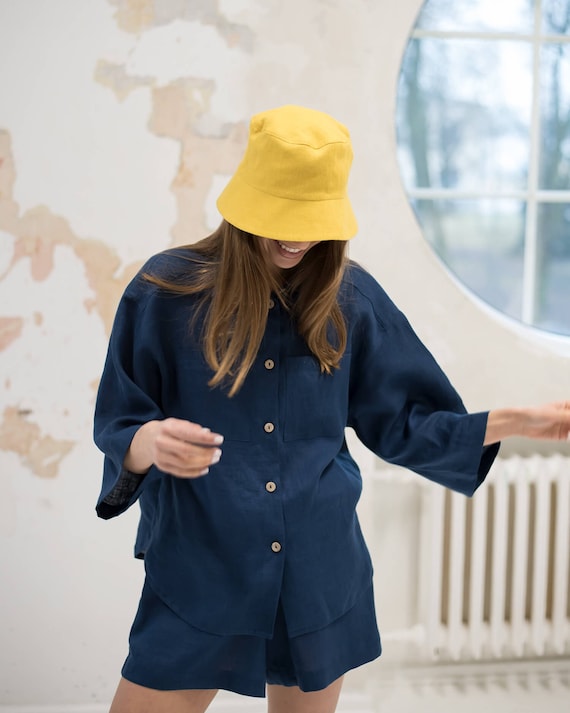 Linen Bucket Hat / Unisex Bucket Hat / Summer Hat / Linen  display picture 1