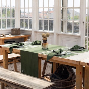 Linen Table Runner / Custom table runner / Table runner handmade / Table decoration in various colors and sizes