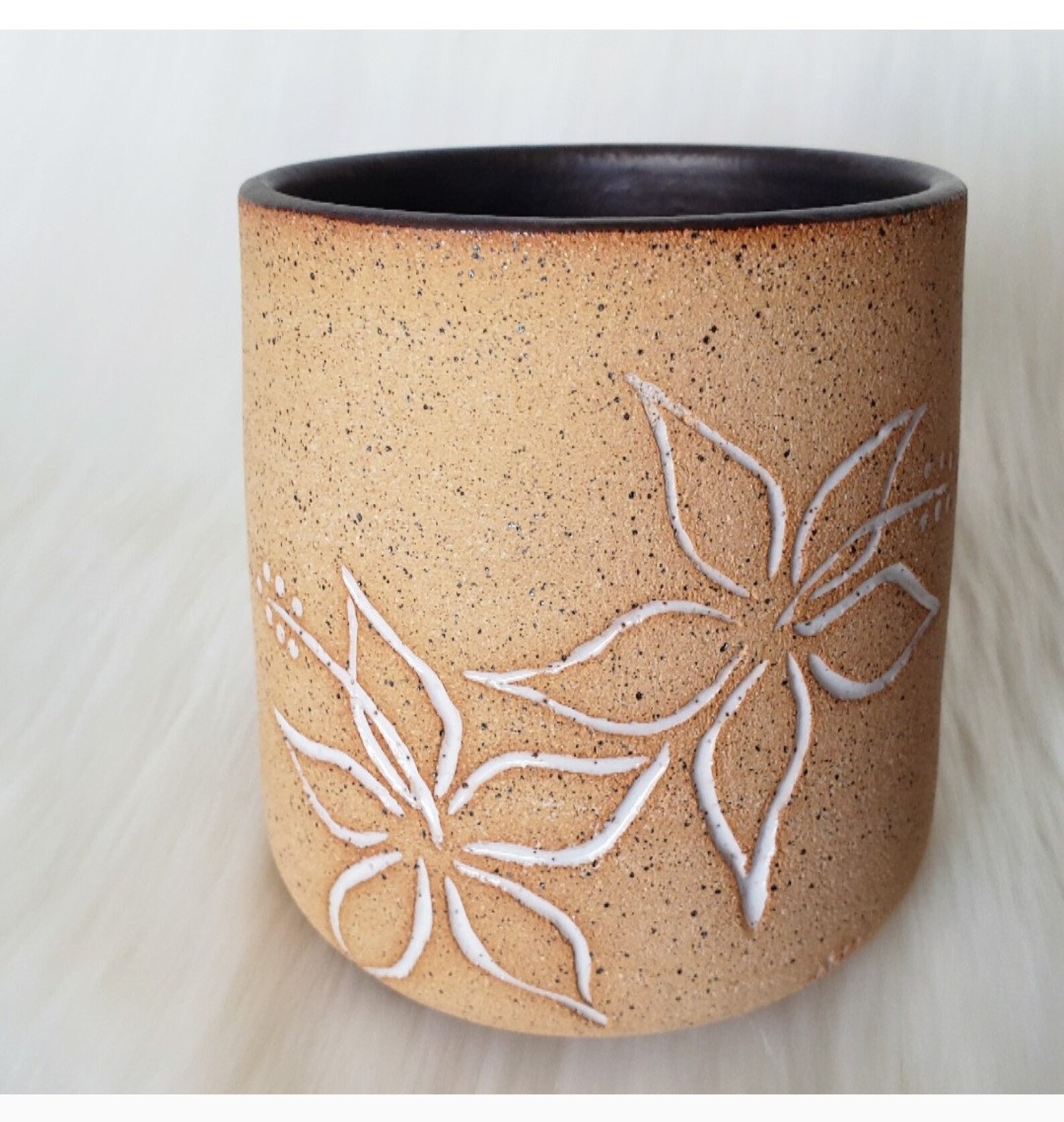 Handmade Ceramic Hibiscus Tumblers Etsy