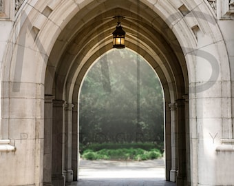 Stone Arch Hallway Digital Backdrop: Fantasy Photography Composite (JPEG)