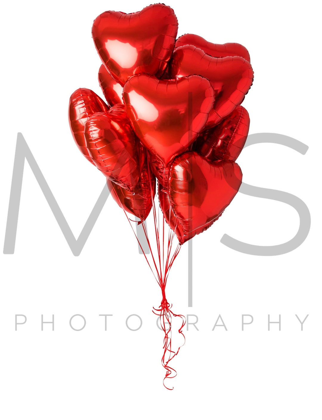 Valentine's Day Studio PNG Balloon Overlays for Photographers - Etsy