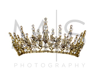 2 Crown Digital Overlay Yellow Crown Overlay Gold and Diamond Crown Backdrop Crown for Photography Composites Yellow Transparent Gold Crown