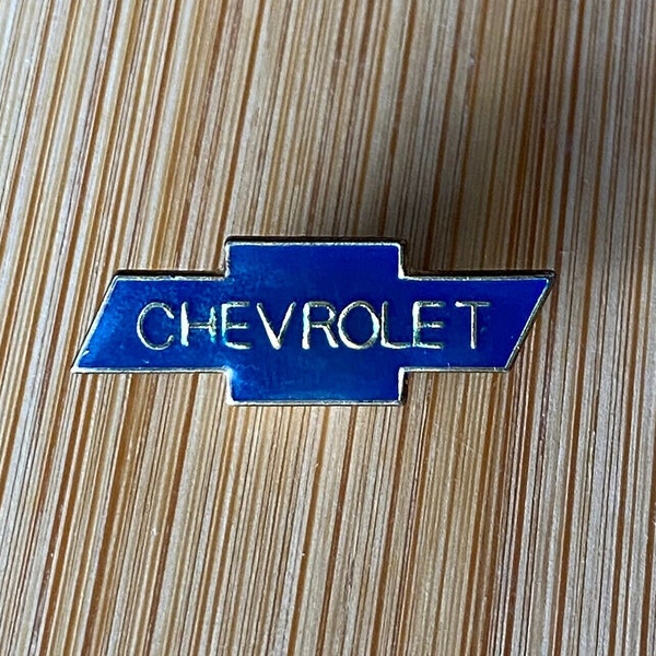 Beautiful Vintage Blue Painted Chevrolet Classic Cross Badge Metal Lapel Pin - Timeless Automotive Elegance