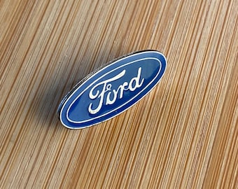 Klassiek verzamelbaar geëmailleerd vintage Ford-logo reversspeld