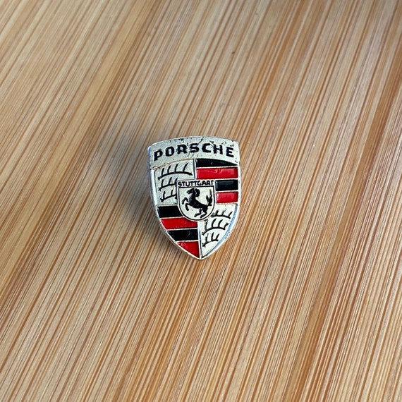 Beautiful Vintage Porsche Metal Silver Lapel Pin … - image 3
