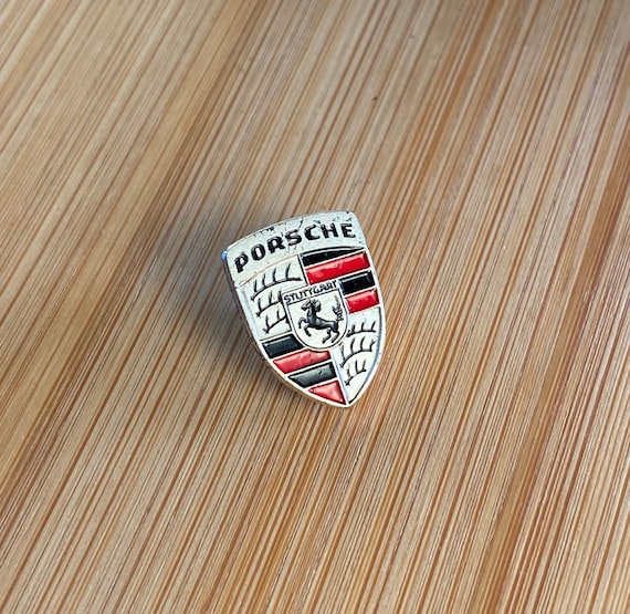 Beautiful Vintage Porsche Metal Silver Lapel Pin … - image 2