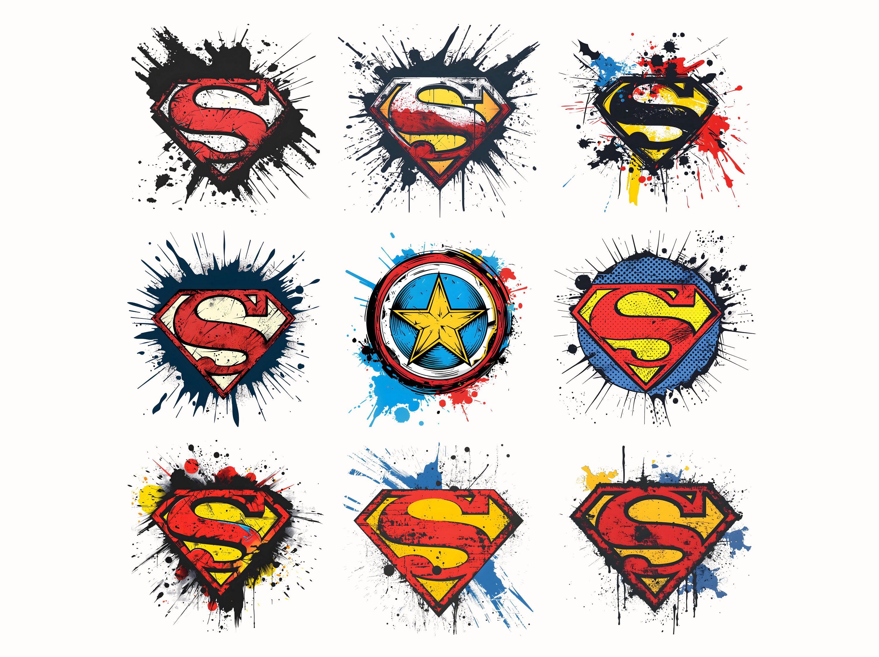 Superhero Clipart Bundle, Superheroes Shirt Sublimation PNG, Superhero ...