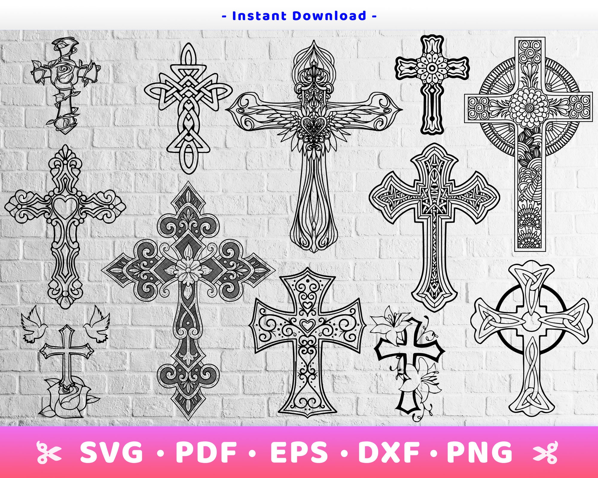 Download Cross Svg Bundle Christian Svg Jesus Svg Religious Svg Etsy
