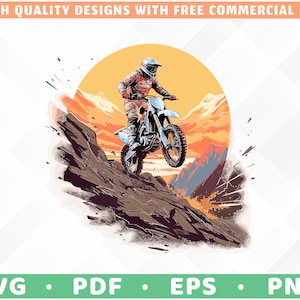 Dirt Bike Rider Printable Design, Motocross rider PNG, Dirt Bike Png, Motocross Svg, Motocross shirt print, Svg, Png, Eps, Pdf